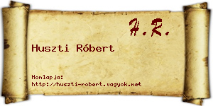 Huszti Róbert névjegykártya