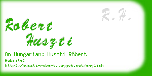 robert huszti business card